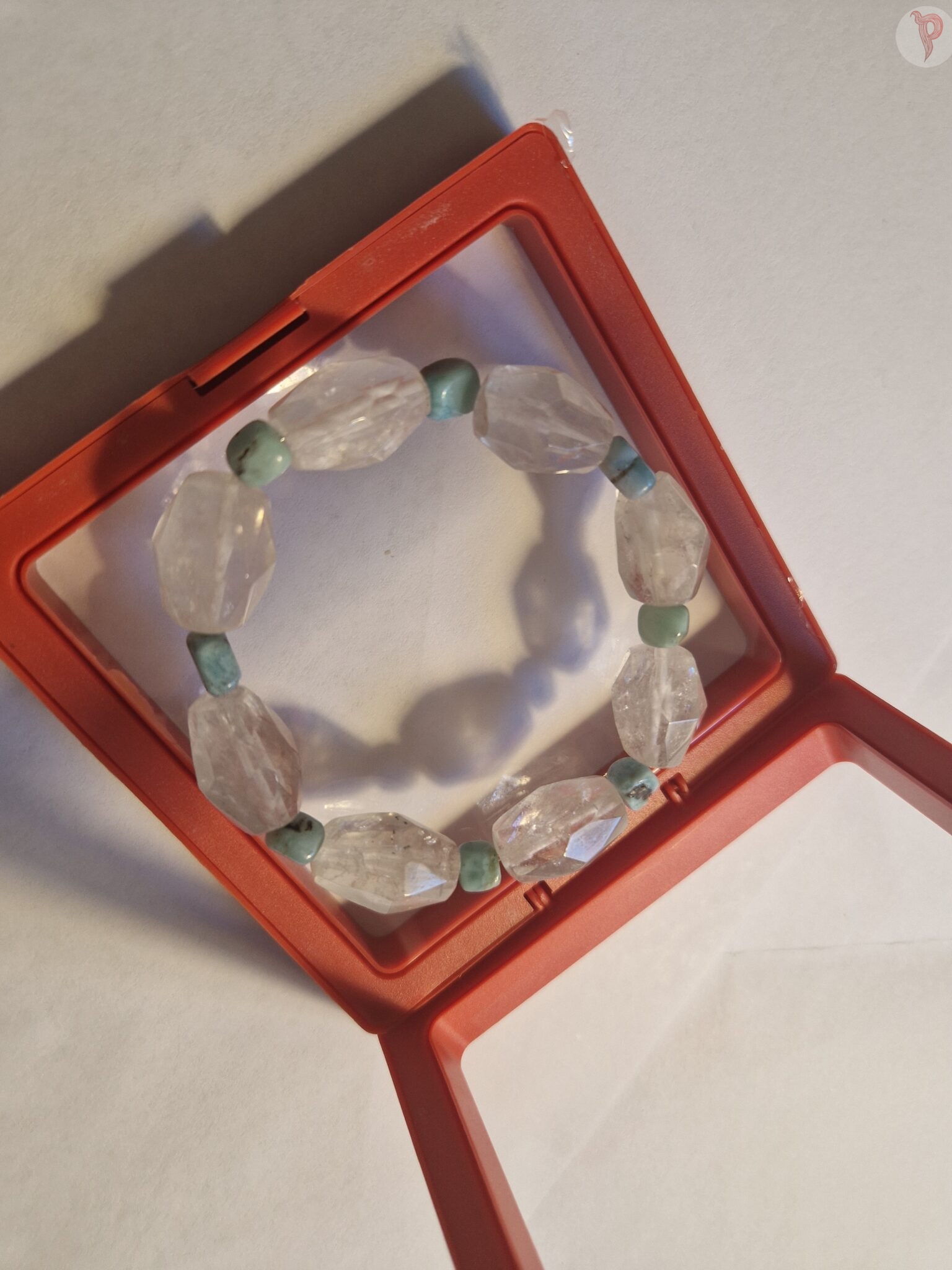 Mäekristallide ja larimaridega veniv käevõru koos kinkekarbiga - Image 3