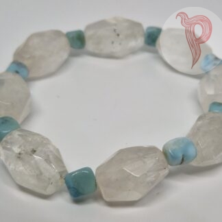 Mäekristallide ja larimaridega veniv käevõru koos kinkekarbiga - Image 2