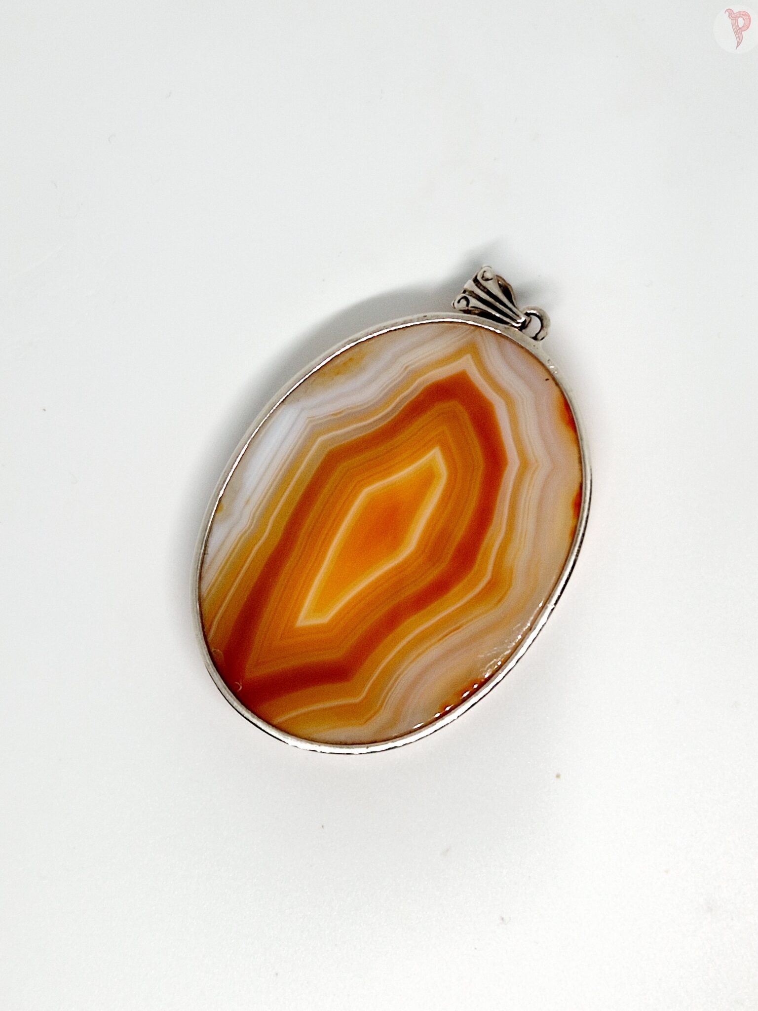 Suur ahhaat hõberipats Oranž