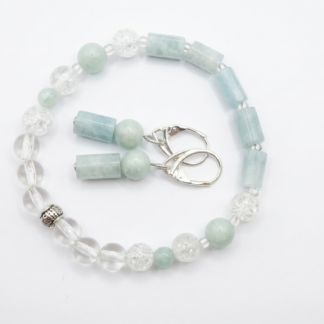 Akvamariin käevõru ja kõrvarõngad