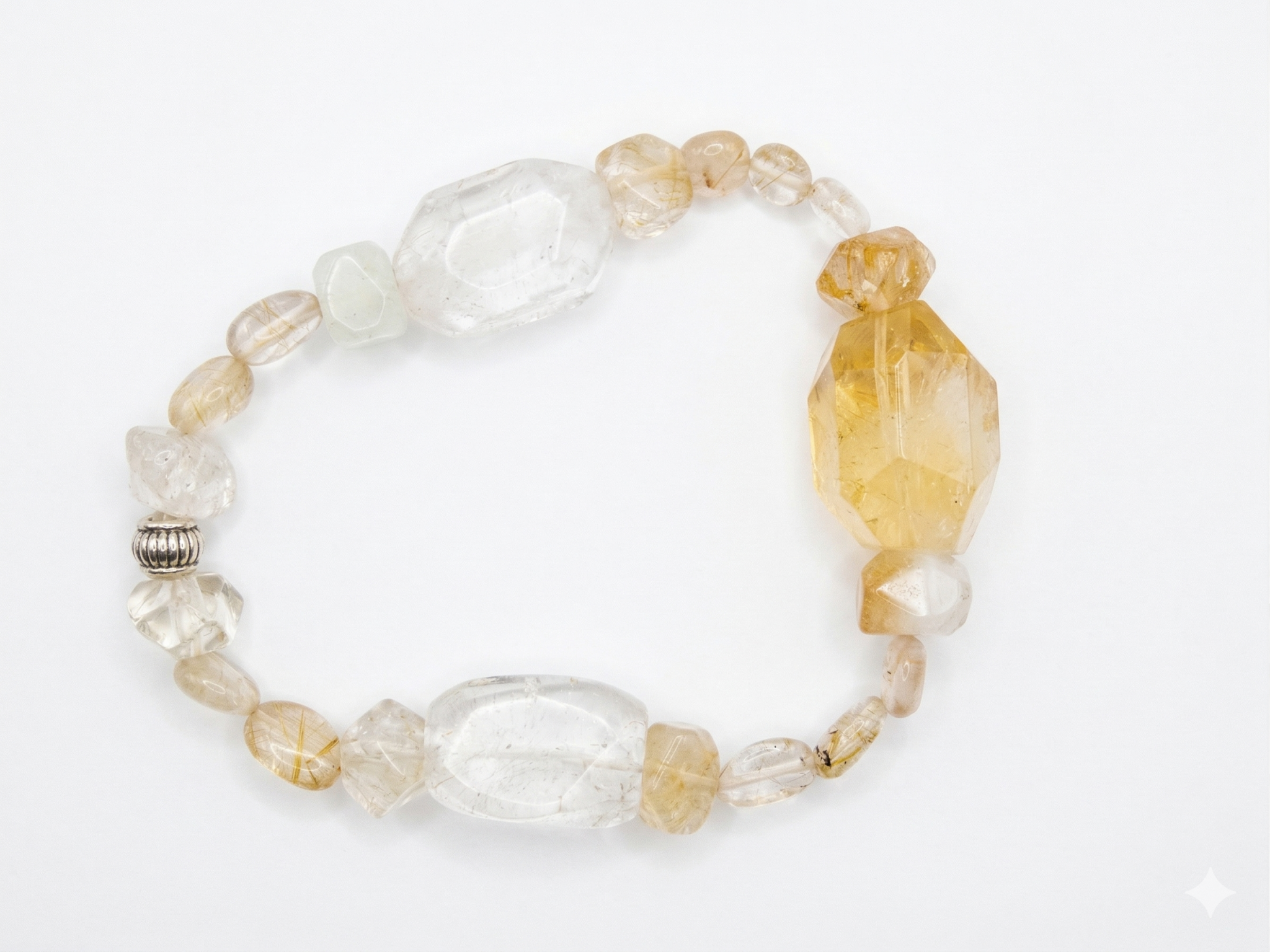 Käsitööna valminud tritsiin ja mäekristall käevõru